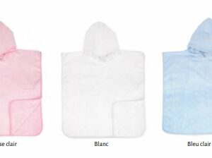 Poncho bebe 450g/m² à broder, personnaliser