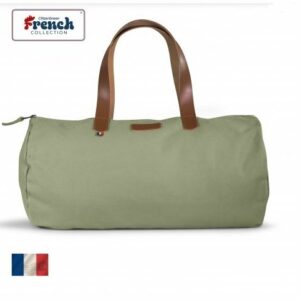 sac polochon vert anse cuir