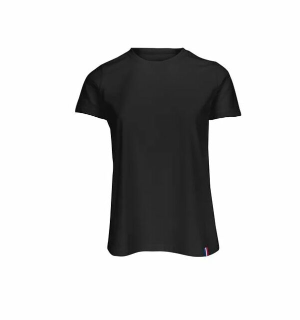 T-shirt femme col rond bord cote