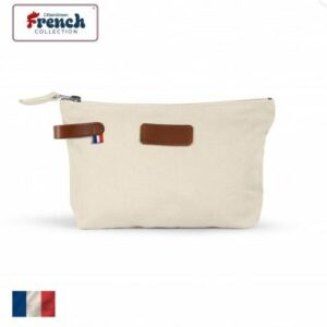 trousse avec cuir ecru