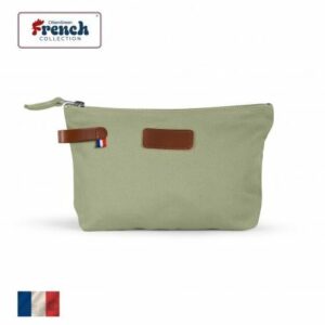 trousse de toilette avec cuir vert